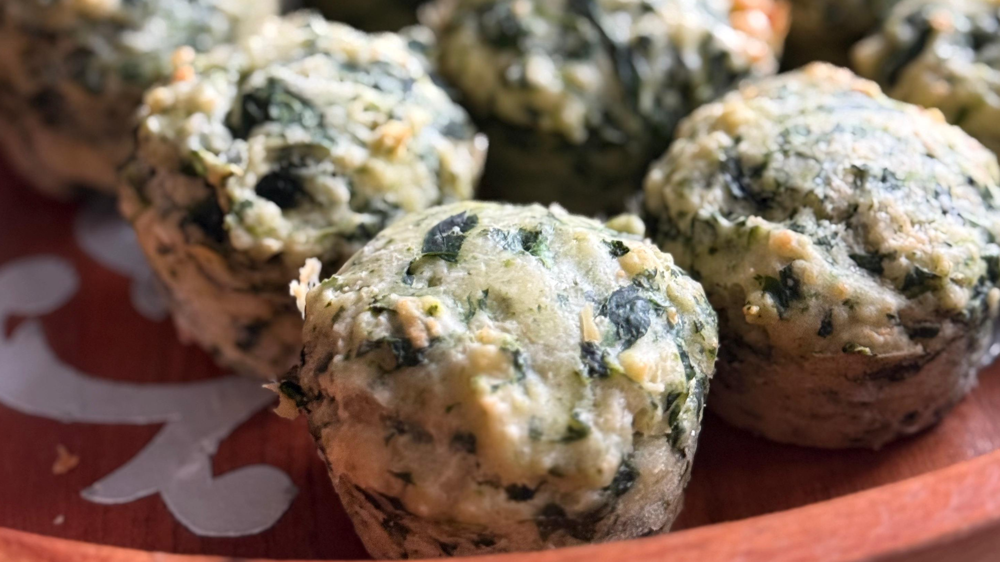 Muffins with Parmigiano Reggiano and Spinach