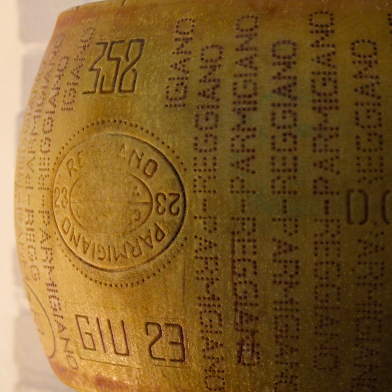 Close Up Picture of Imported Parmesan Wheel