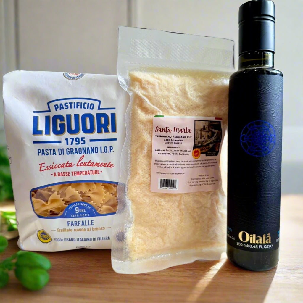 Authentic Italian Pasta Meal Kit with Farfalle- Intosso Monovarietal EVOO