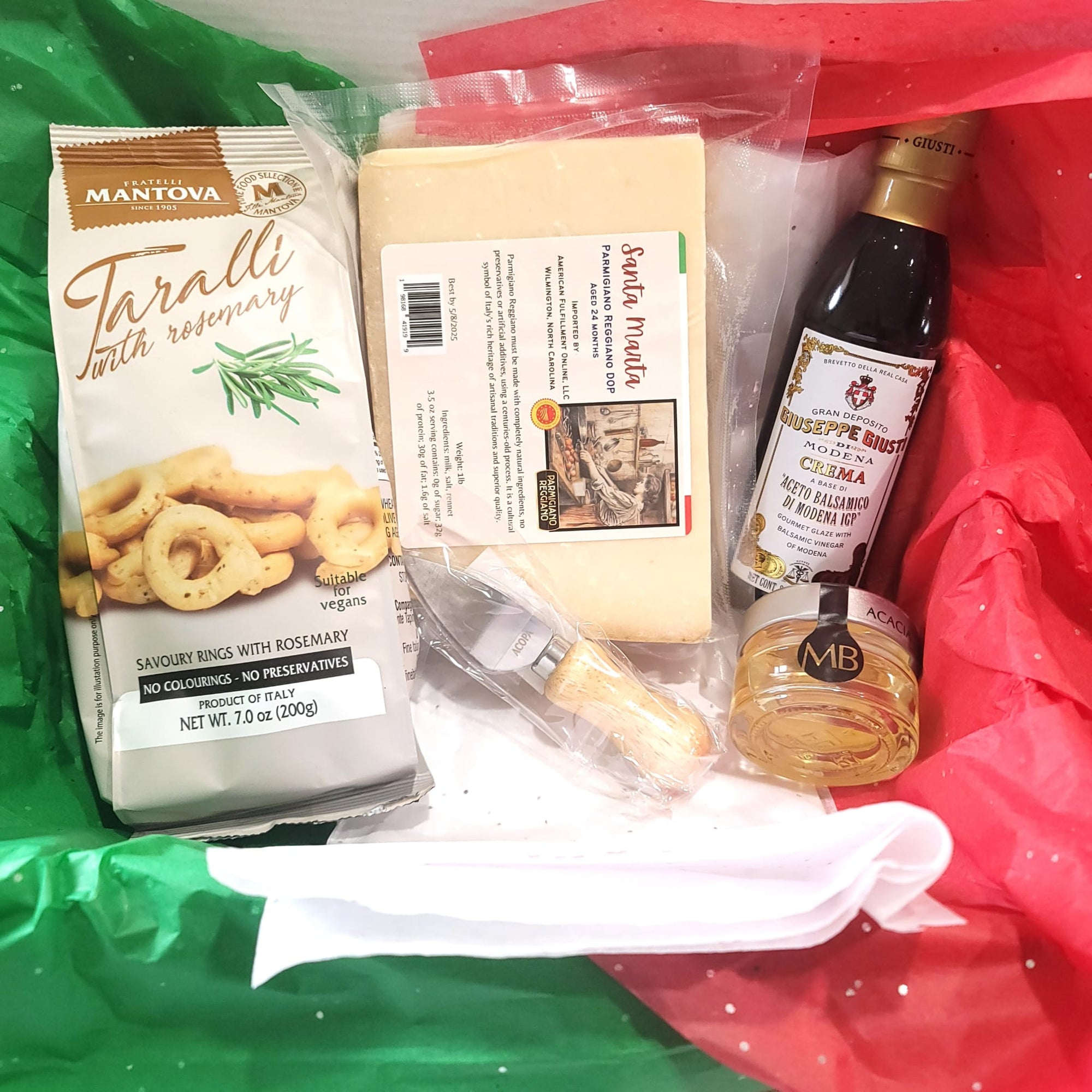 Italian Food Gift Basket- Parmigiano Reggiano DOP