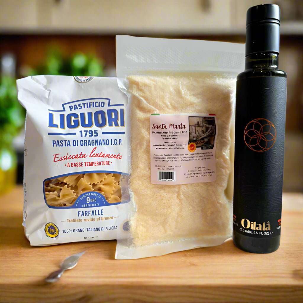 Authentic Italian Pasta Kit with Farfalle- Roggianella Monovarietal EVOO