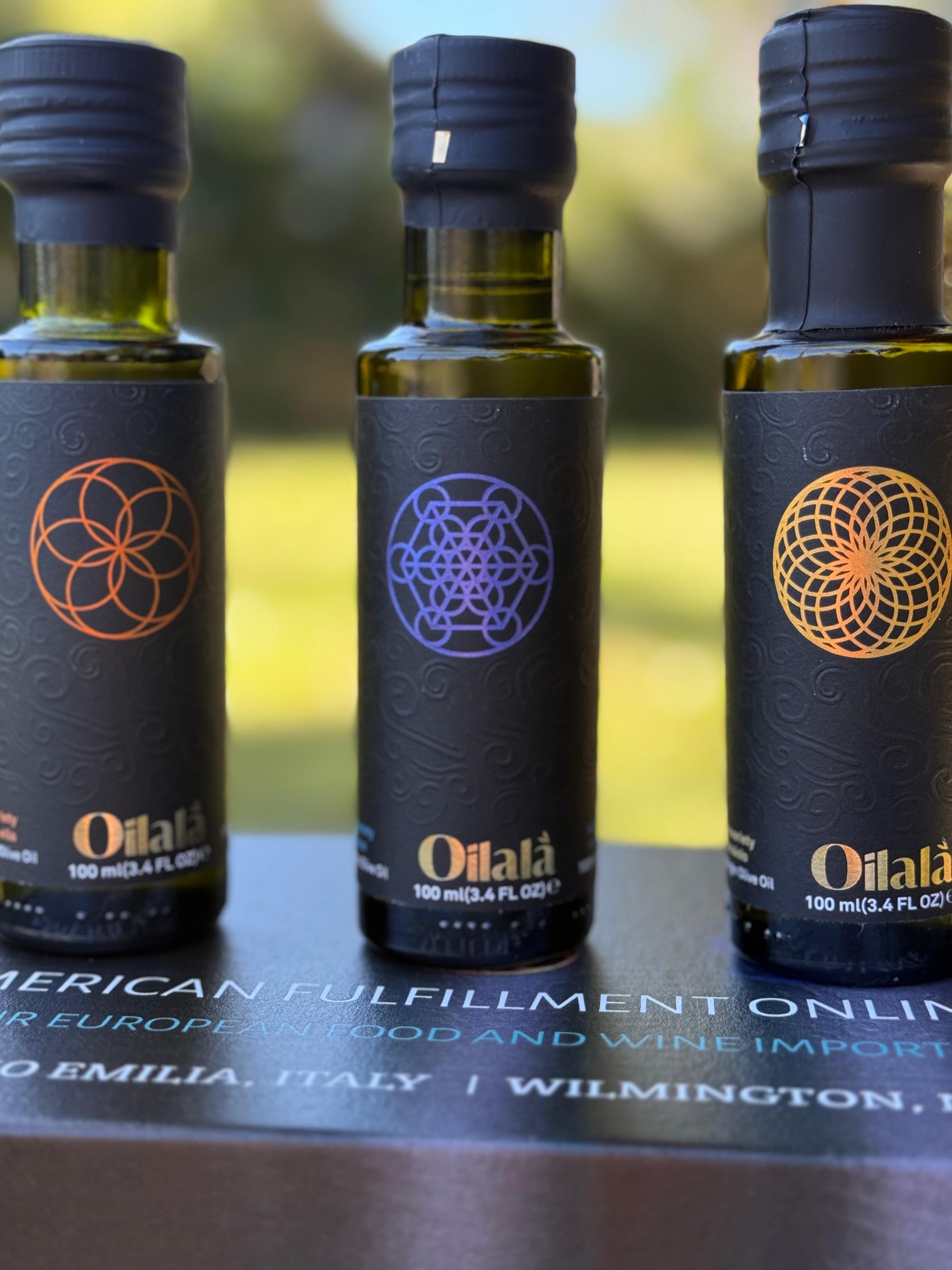 Three 100ml bottles of extra virgin olive oil from Italy