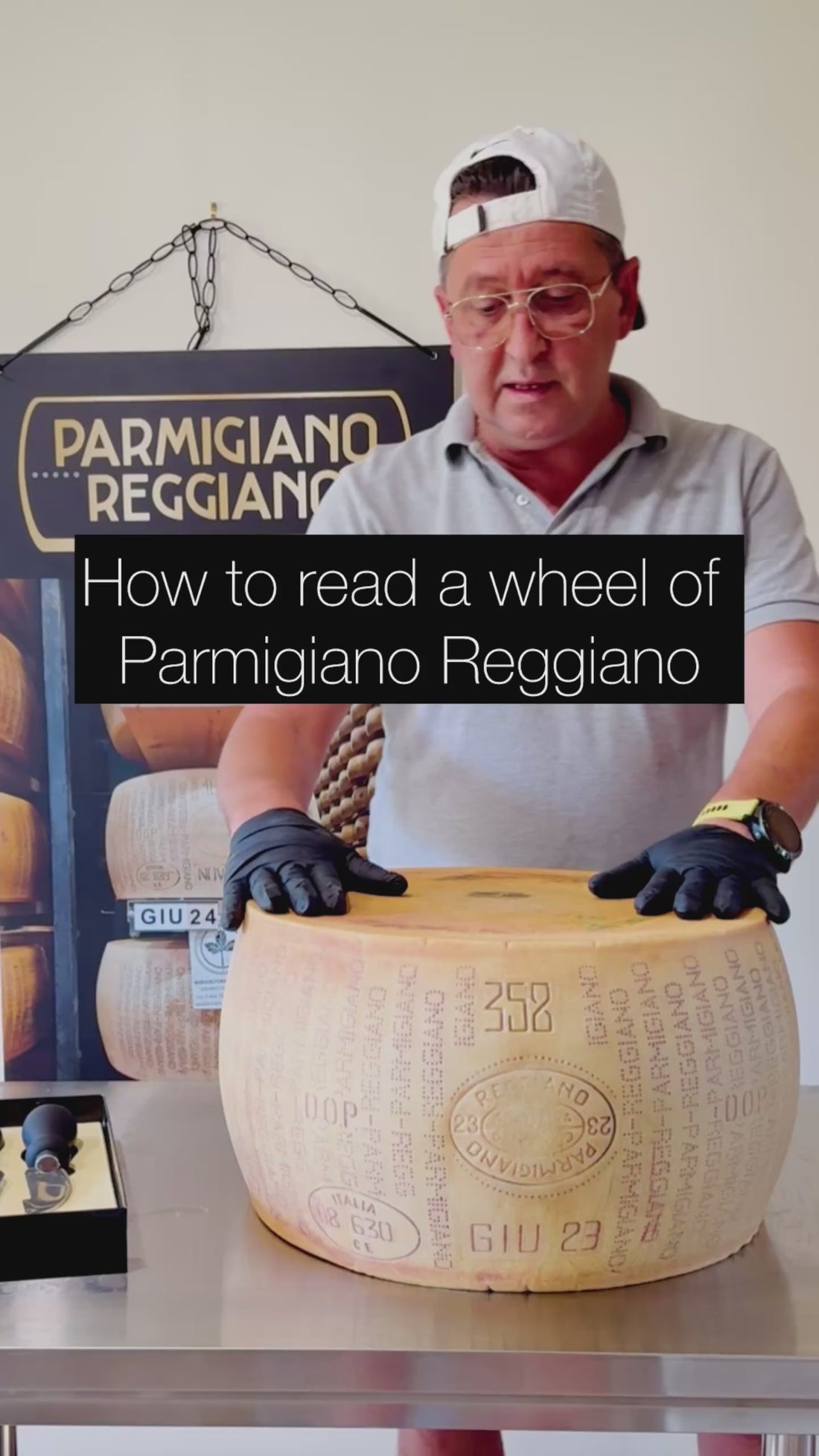 Training Video on the Marks of a Wheel of Parmigiano Reggiano