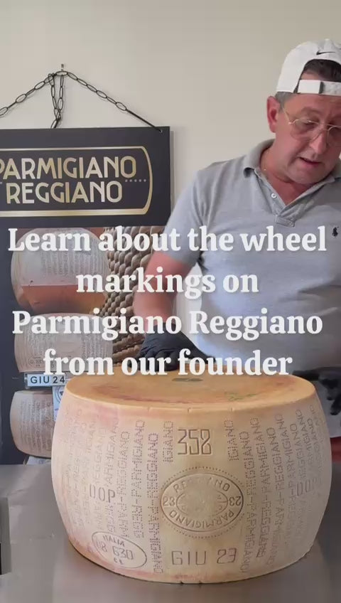 Video of an Italian man explaining what the wheel markings mean on Parmigiano Reggiano